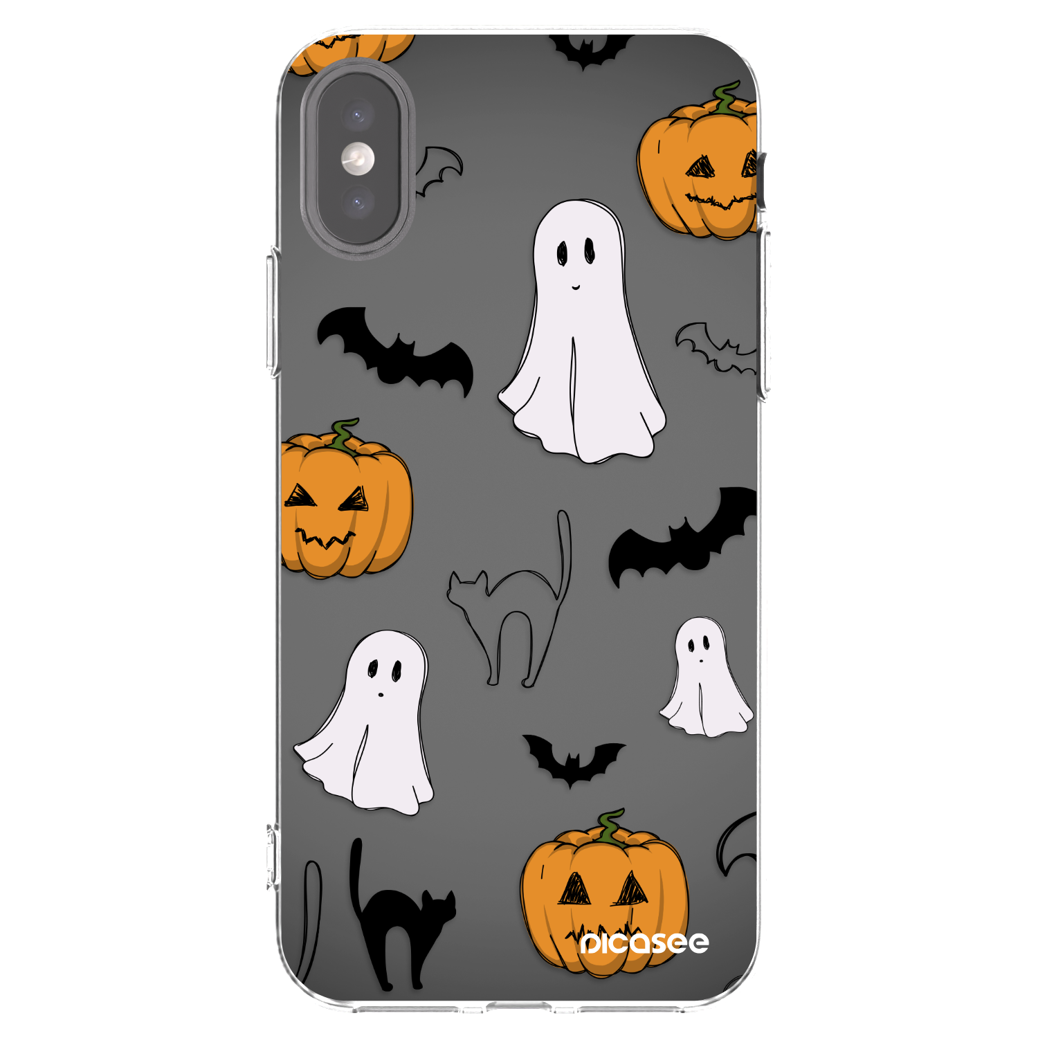 Picasee Apple iPhone X/XS Hülle - Transparentes Silikon - Spooky crew