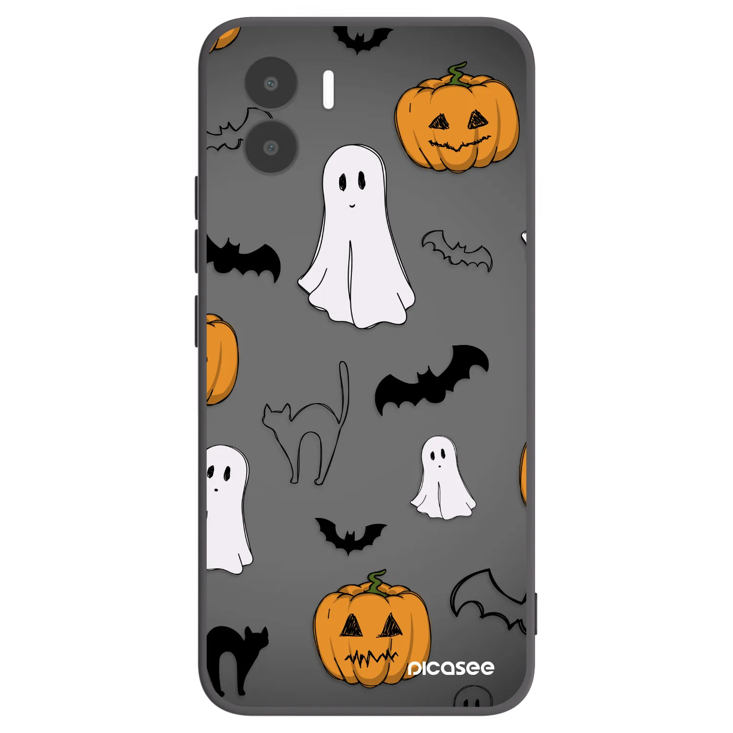 Picasee Xiaomi Redmi A1 Hülle - Schwarzes Silikon - Spooky crew