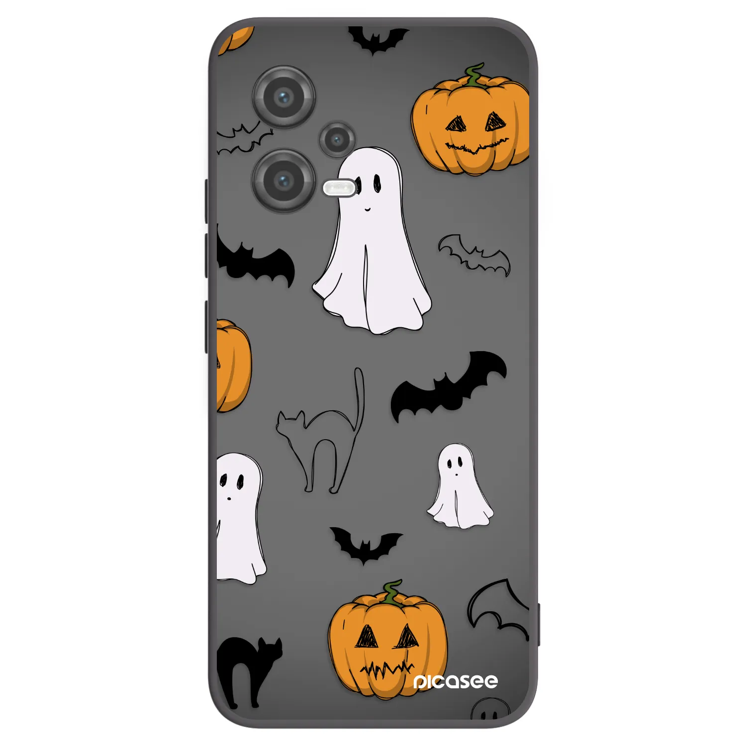 Picasee Xiaomi Poco X5 Hülle - Schwarzes Silikon - Spooky crew