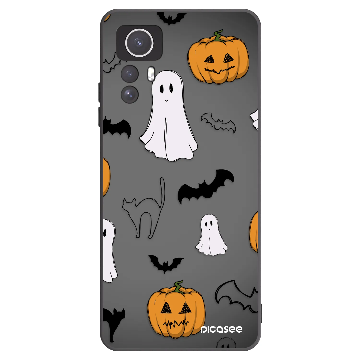 Picasee Xiaomi Redmi Note 12S Hülle - Schwarzes Silikon - Spooky crew
