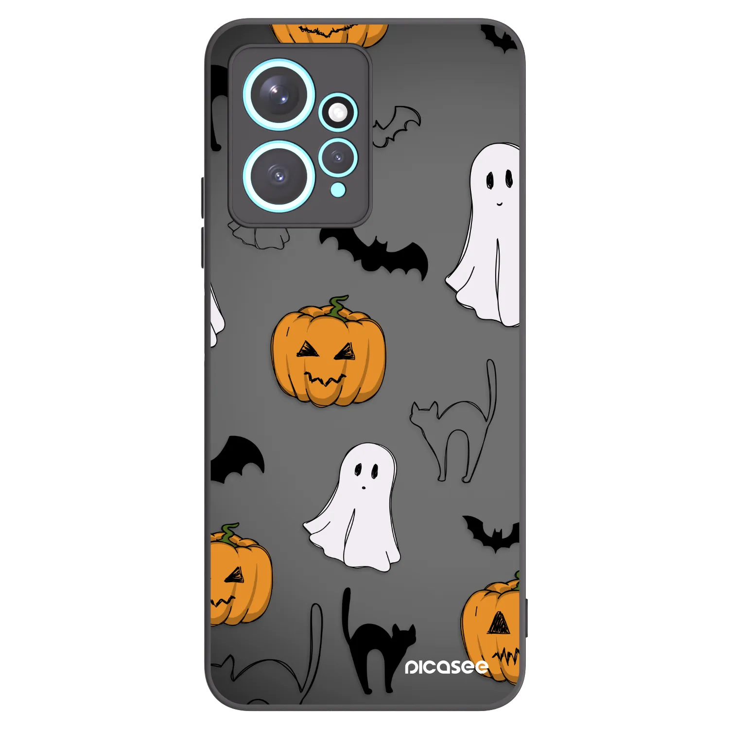 Picasee Xiaomi Redmi Note 12 4G Hülle - Schwarzes Silikon - Spooky crew
