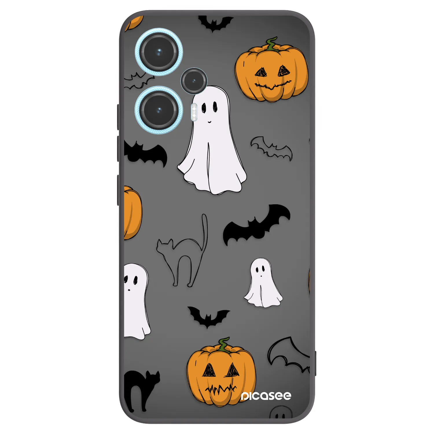 Picasee Xiaomi Poco F5 Hülle - Schwarzes Silikon - Spooky crew