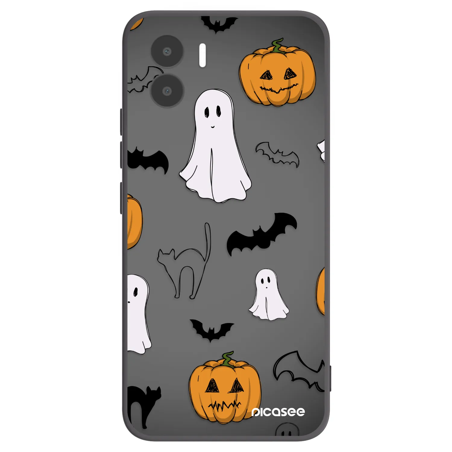 Picasee Xiaomi Redmi A2 Hülle - Schwarzes Silikon - Spooky crew