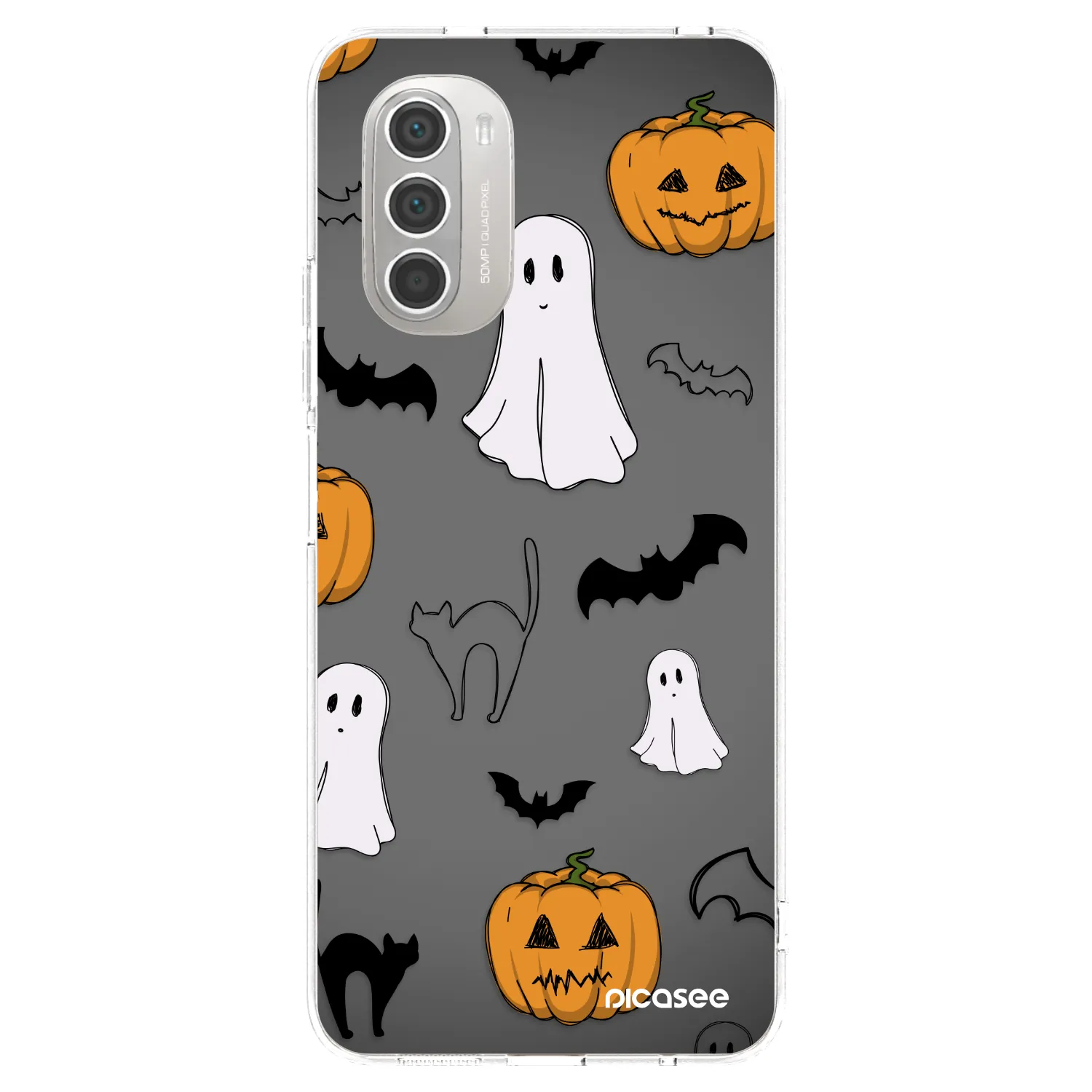 Picasee Motorola Moto G51 Hülle - Transparentes Silikon - Spooky crew