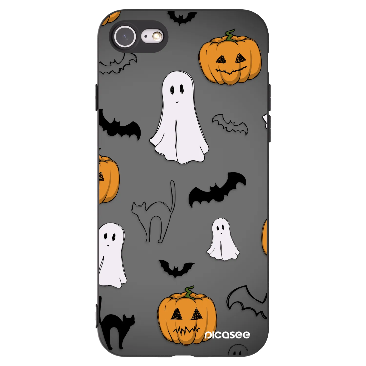Picasee Apple iPhone 7 Hülle - Schwarzes Silikon - Spooky crew