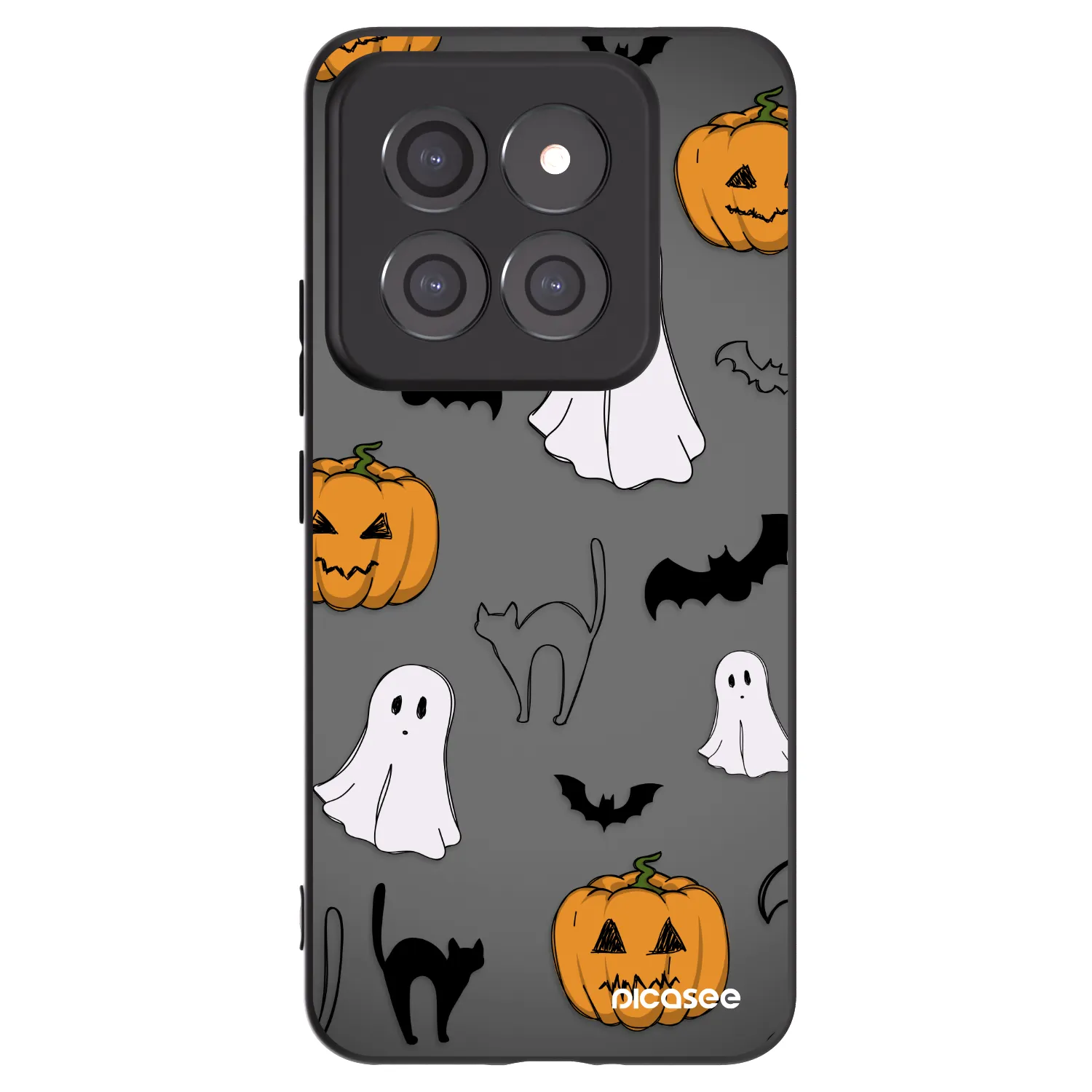 Picasee Xiaomi 14 Pro Hülle - Schwarzes Silikon - Spooky crew