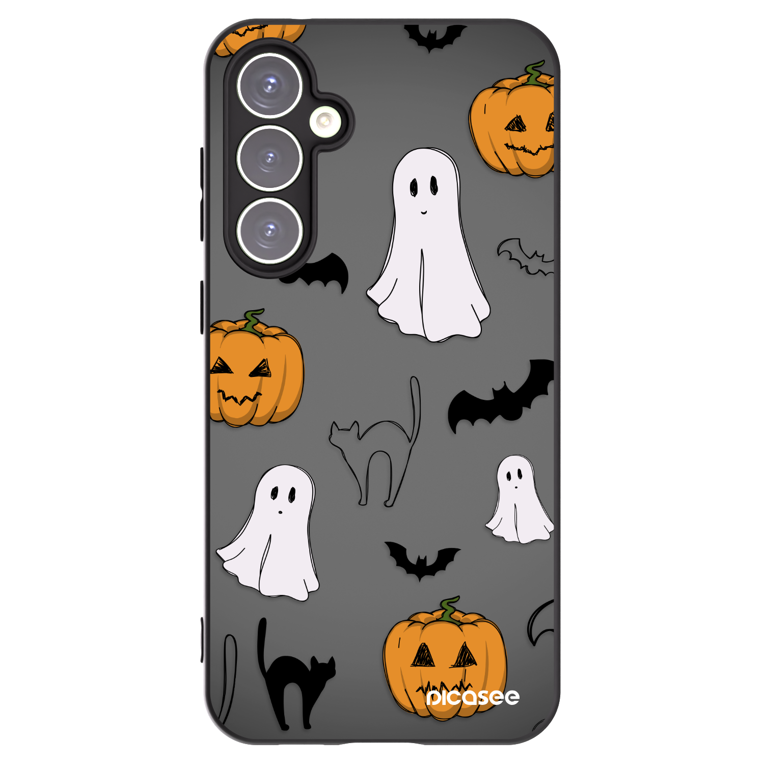Picasee Samsung Galaxy S23 FE S711B Hülle - Schwarzes Silikon - Spooky crew