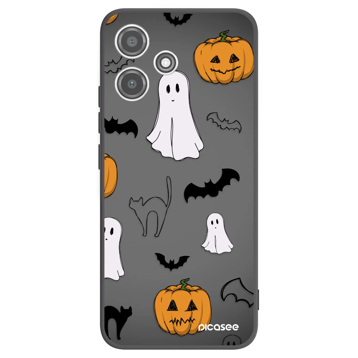 Picasee Xiaomi Redmi 12 5G Hülle - Schwarzes Silikon - Spooky crew