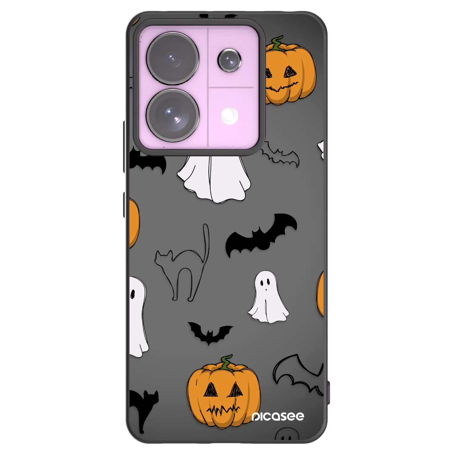 Picasee Xiaomi Redmi Note 13 Pro 5G Hülle - Schwarzes Silikon - Spooky crew