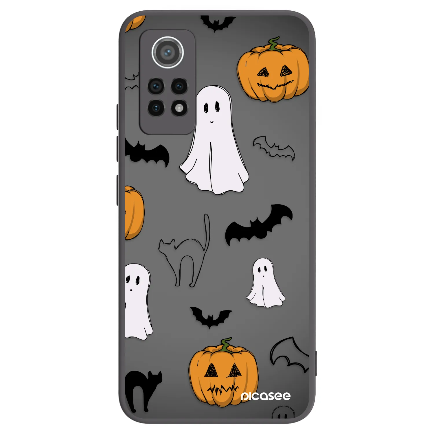 Picasee Xiaomi Redmi Note 12 Pro 4G Hülle - Schwarzes Silikon - Spooky crew