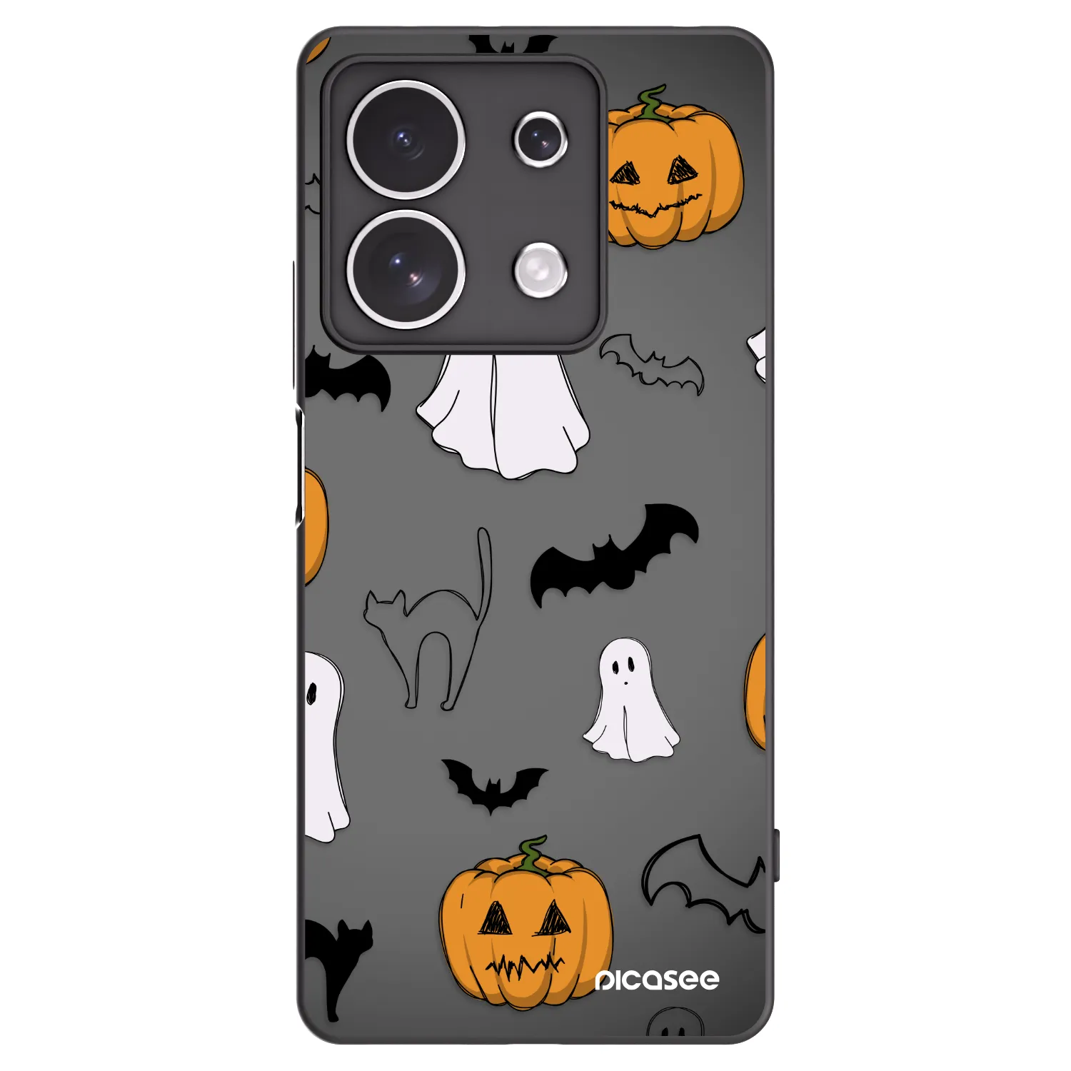 Picasee Xiaomi Redmi Note 13 4G Hülle - Schwarzes Silikon - Spooky crew