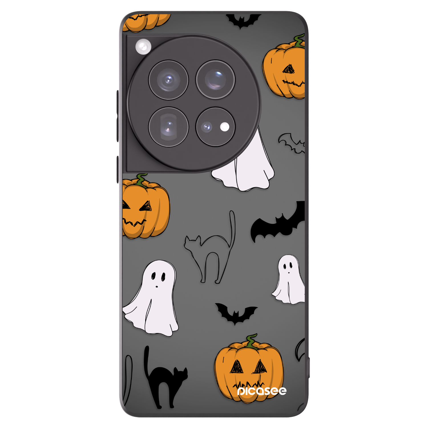 Picasee OnePlus 12 5G Hülle - Schwarzes Silikon - Spooky crew