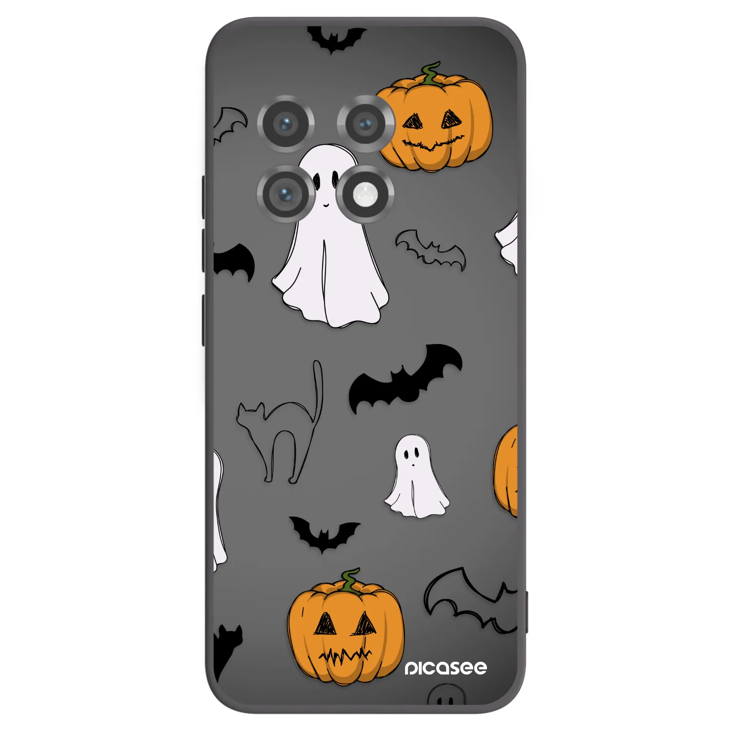 Picasee OnePlus 11 5G Hülle - Schwarzes Silikon - Spooky crew