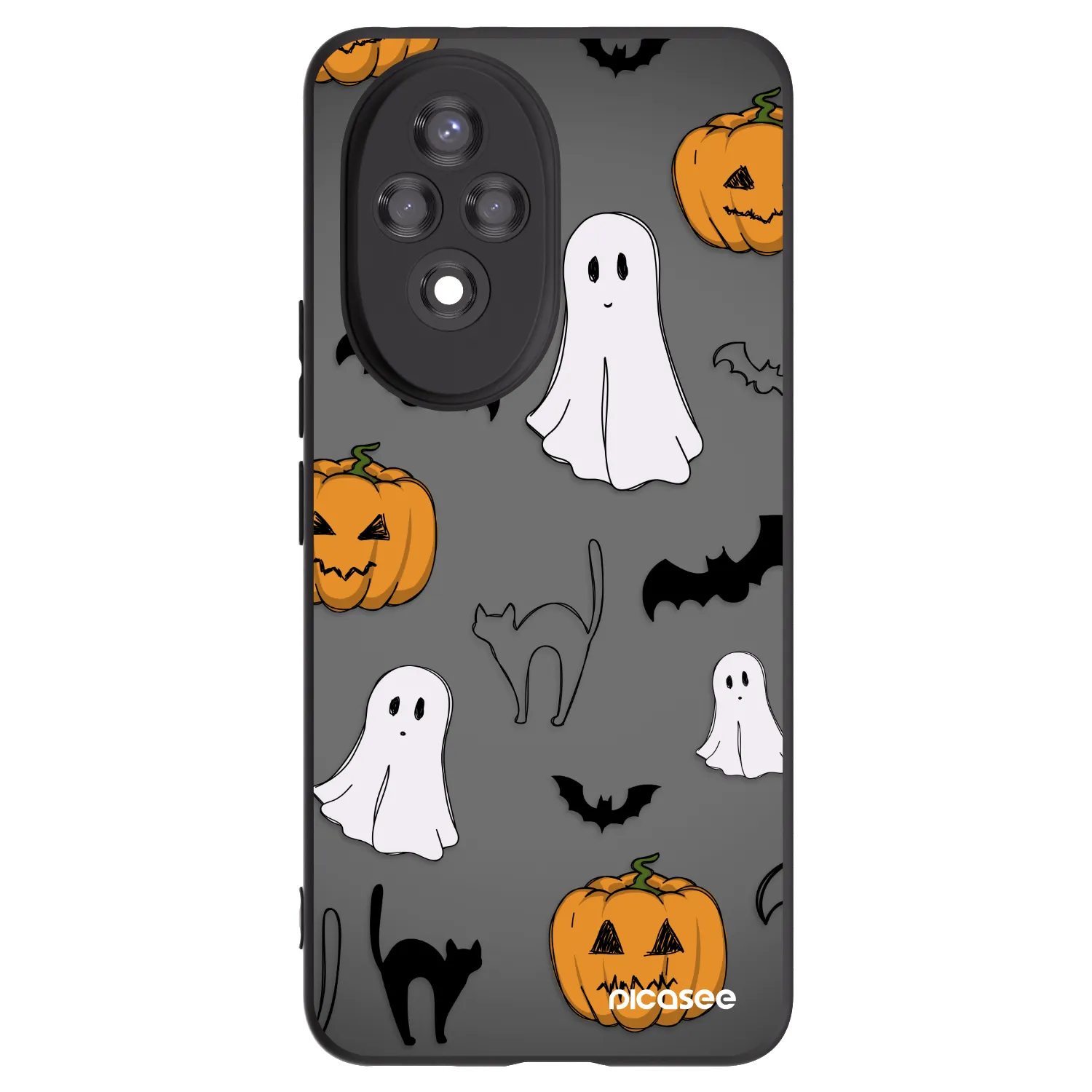 Picasee Honor 200 Pro 5G Hülle - Schwarzes Silikon - Spooky crew