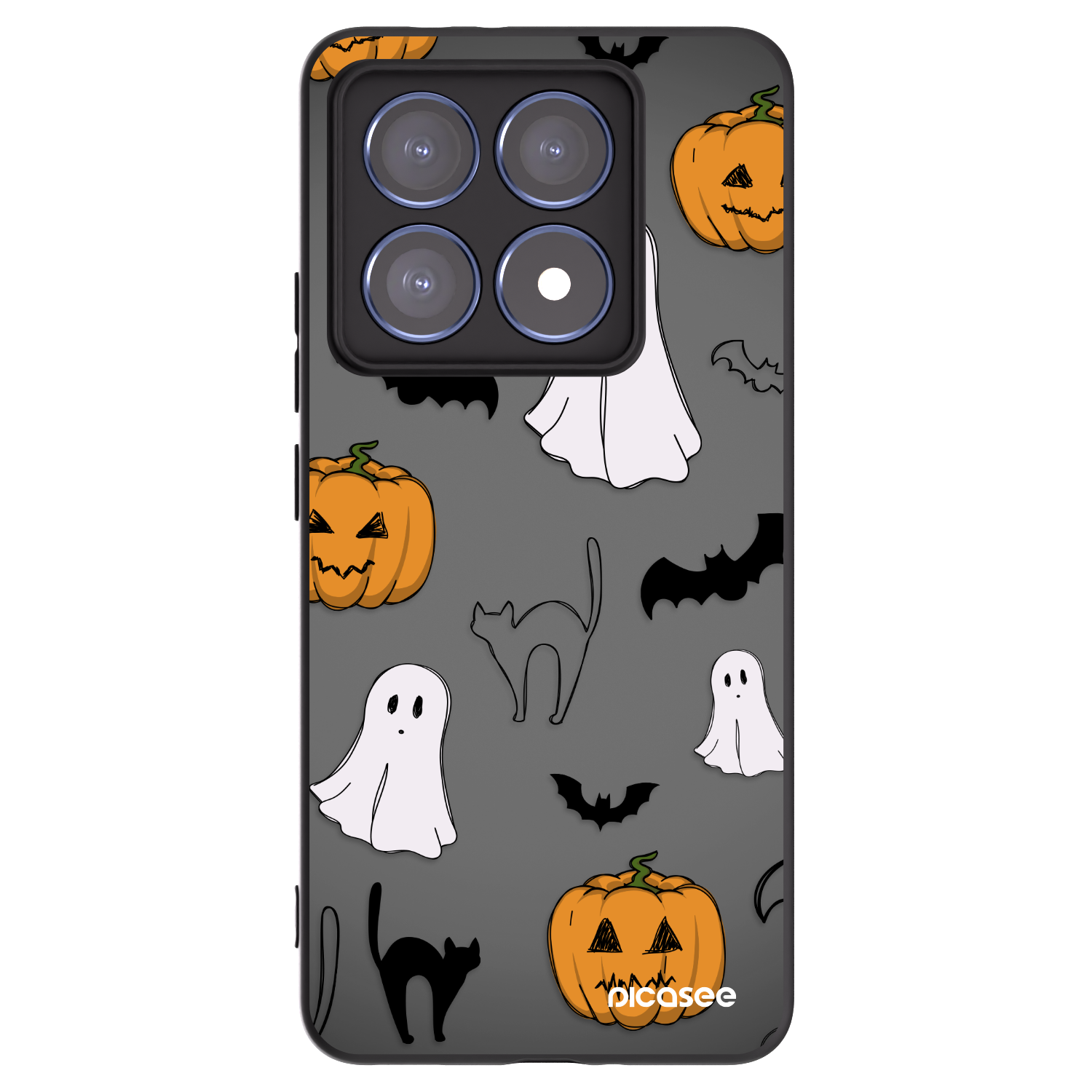 Picasee Xiaomi 14T Pro Hülle - Schwarzes Silikon - Spooky crew