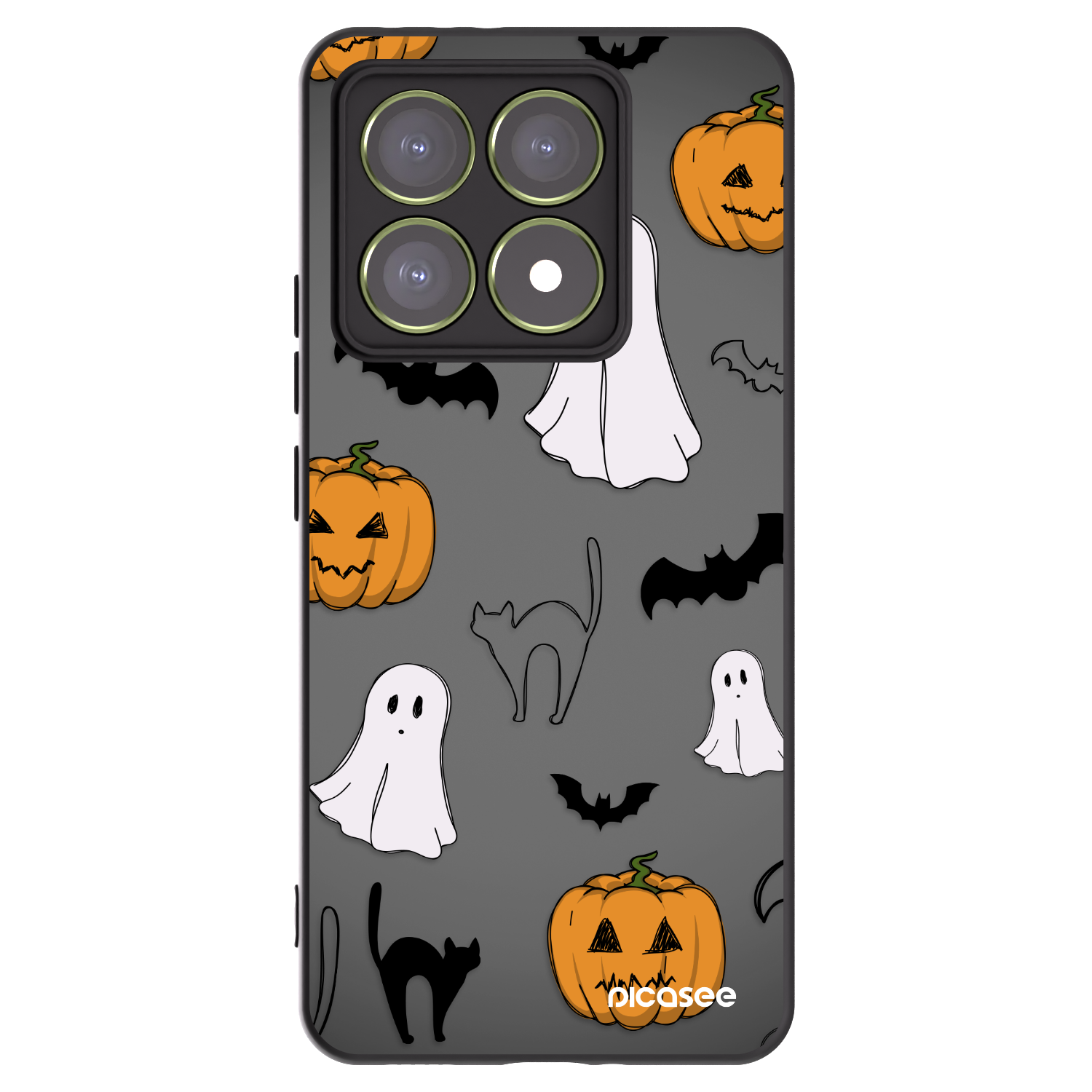Picasee Xiaomi 14T Hülle - Schwarzes Silikon - Spooky crew