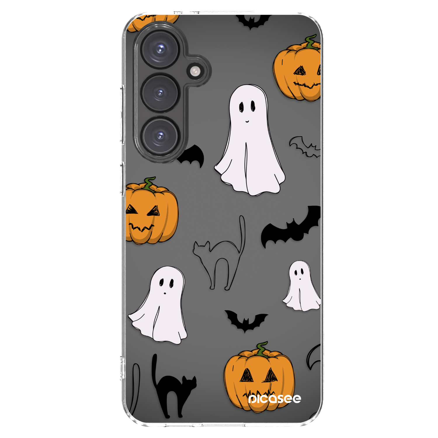 Picasee Samsung Galaxy S24 FE S721B Hülle - Transparentes Silikon - Spooky crew