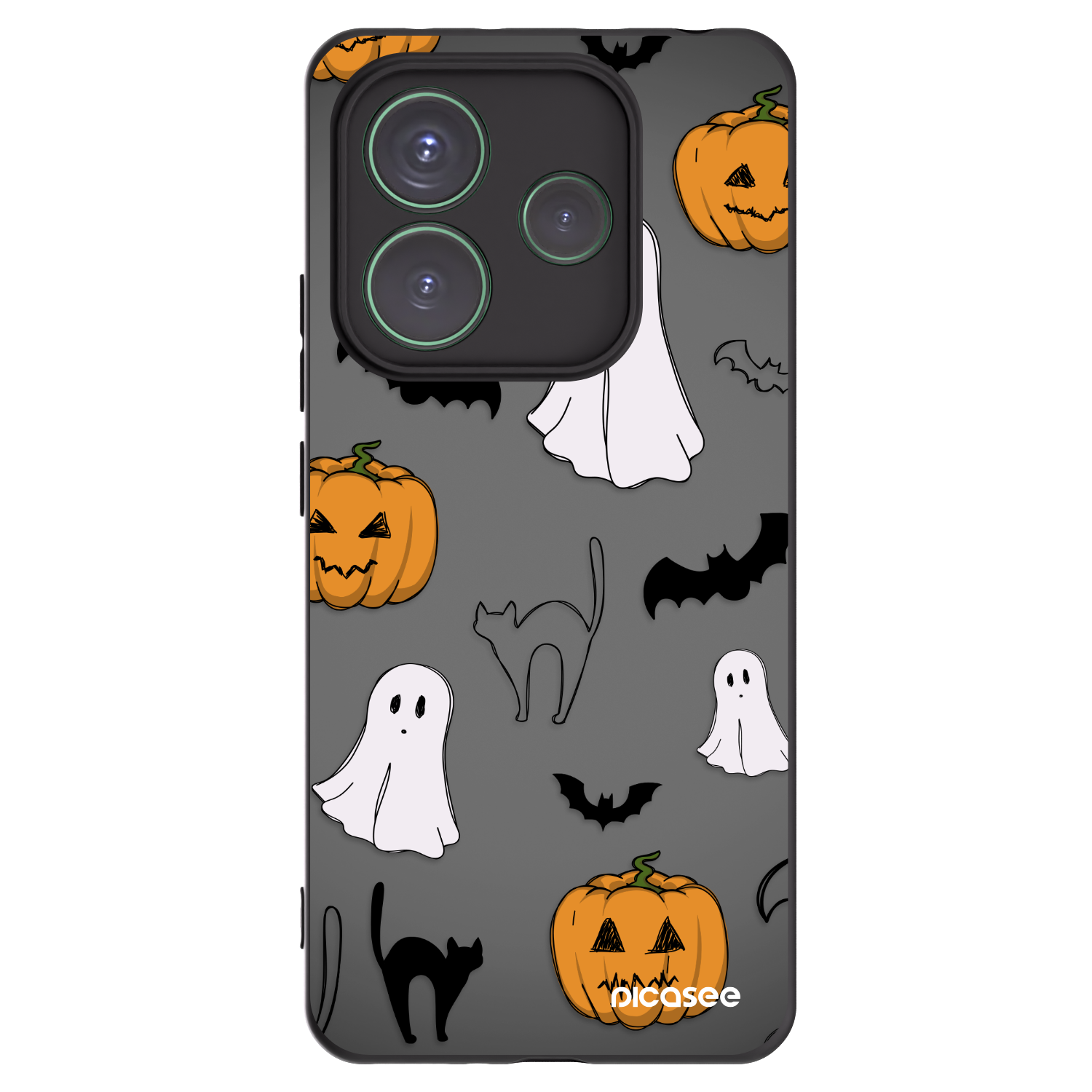 Picasee Xiaomi Redmi Note 14 5G Hülle - Schwarzes Silikon - Spooky crew