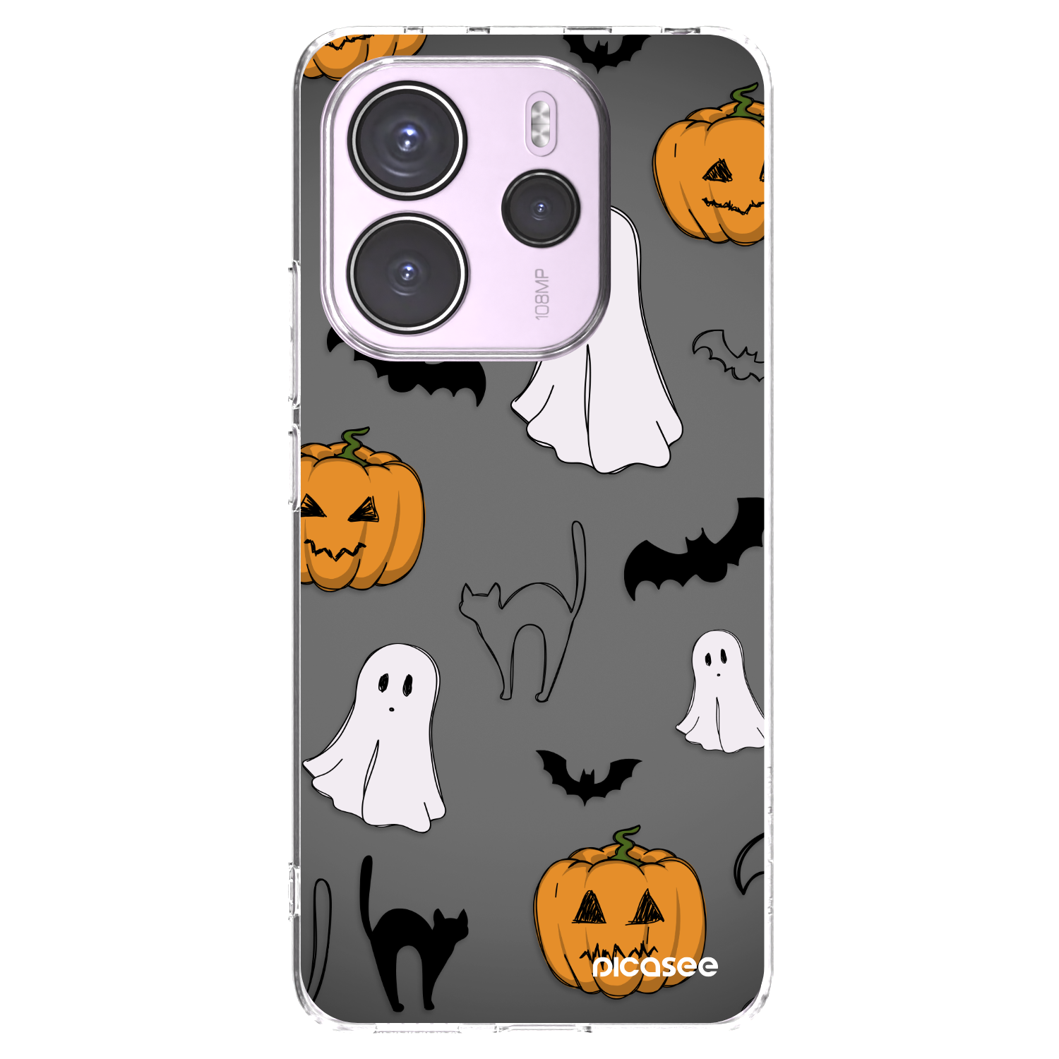 Picasee Xiaomi Redmi Note 14 4G Hülle - Transparentes Silikon - Spooky crew