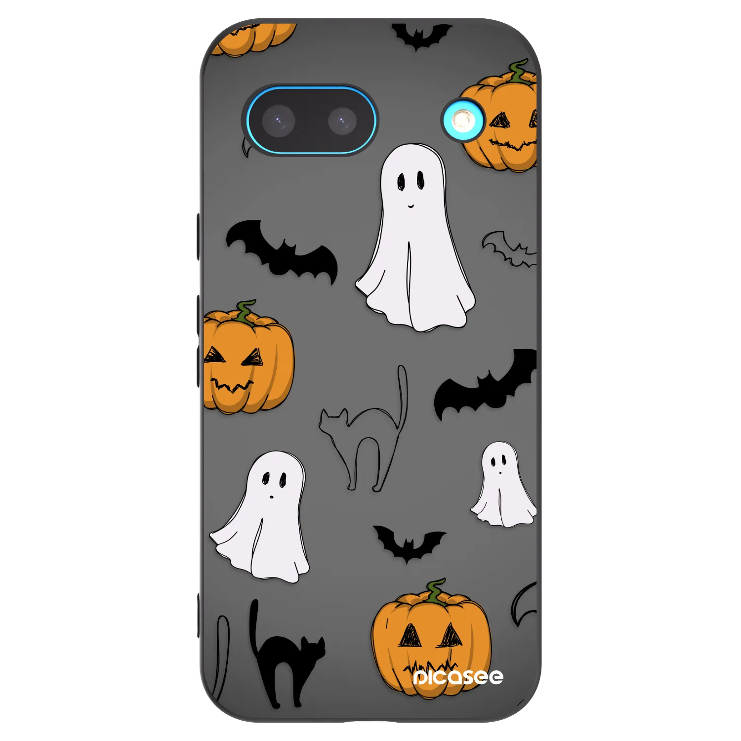 Picasee Google Pixel 8a Hülle - Schwarzes Silikon - Spooky crew