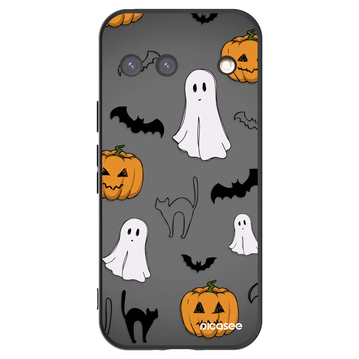 Picasee Google Pixel 9 Hülle - Schwarzes Silikon - Spooky crew