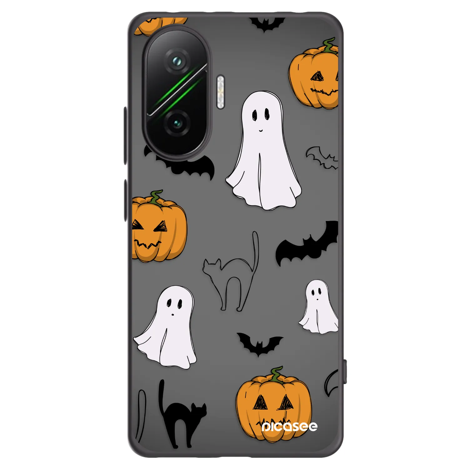 Picasee Xiaomi Poco F7 5G Hülle - Schwarzes Silikon - Spooky crew