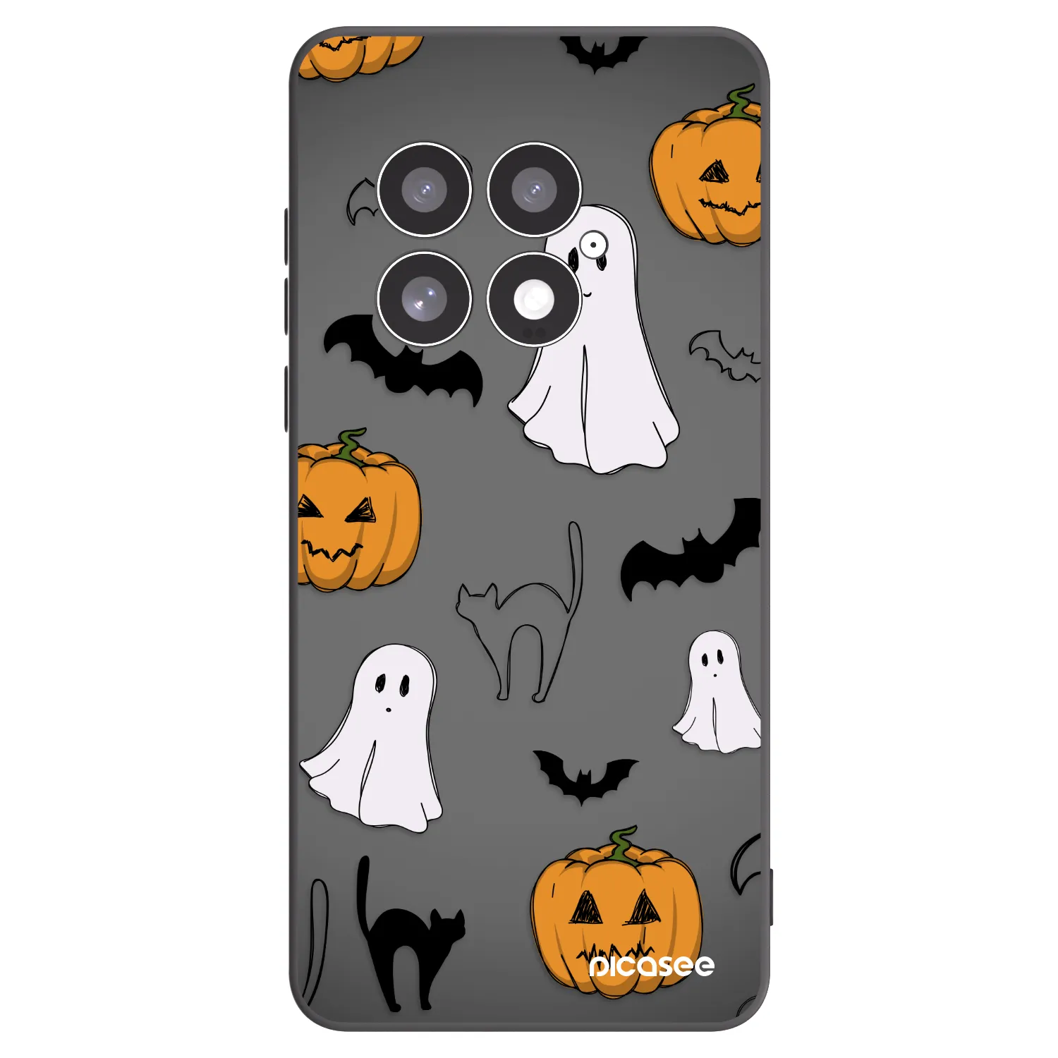 Picasee OnePlus 13 5G Hülle - Schwarzes Silikon - Spooky crew