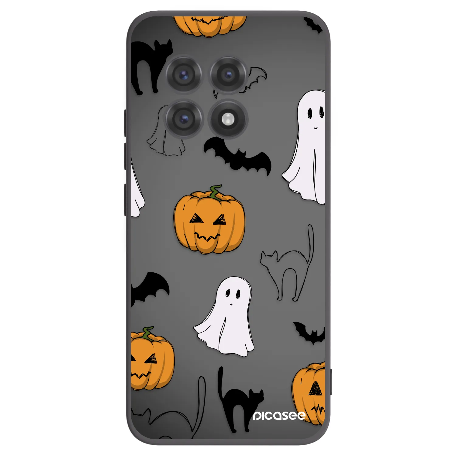 Picasee OnePlus 13R 5G Hülle - Schwarzes Silikon - Spooky crew
