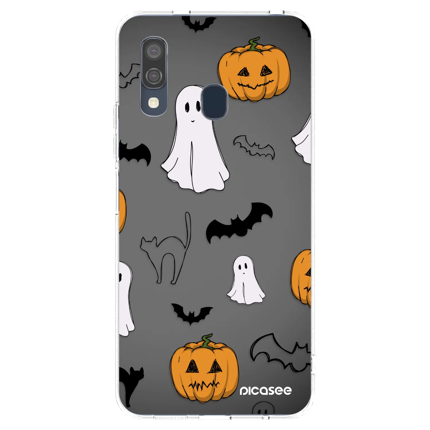 Picasee Samsung Galaxy A40 A405F Hülle - Transparentes Silikon - Spooky crew