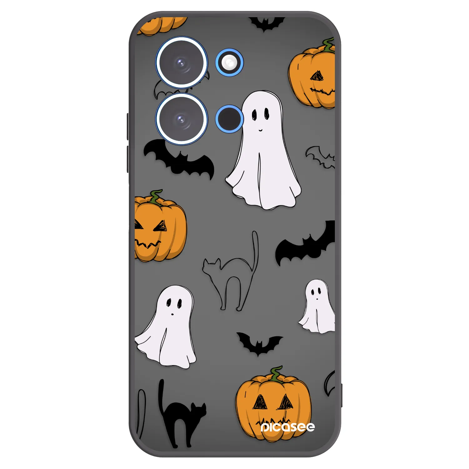Picasee Xiaomi Redmi 15C 4G Hülle - Schwarzes Silikon - Spooky crew