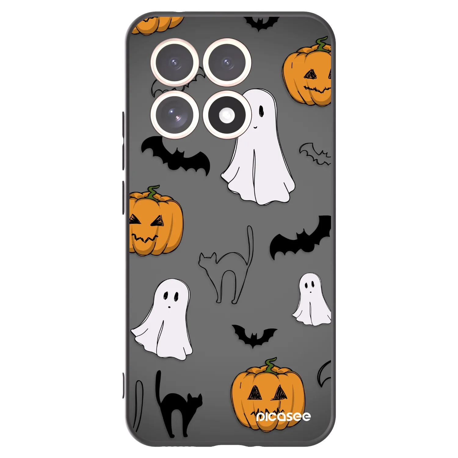 Picasee Xiaomi 15T Hülle - Schwarzes Silikon - Spooky crew