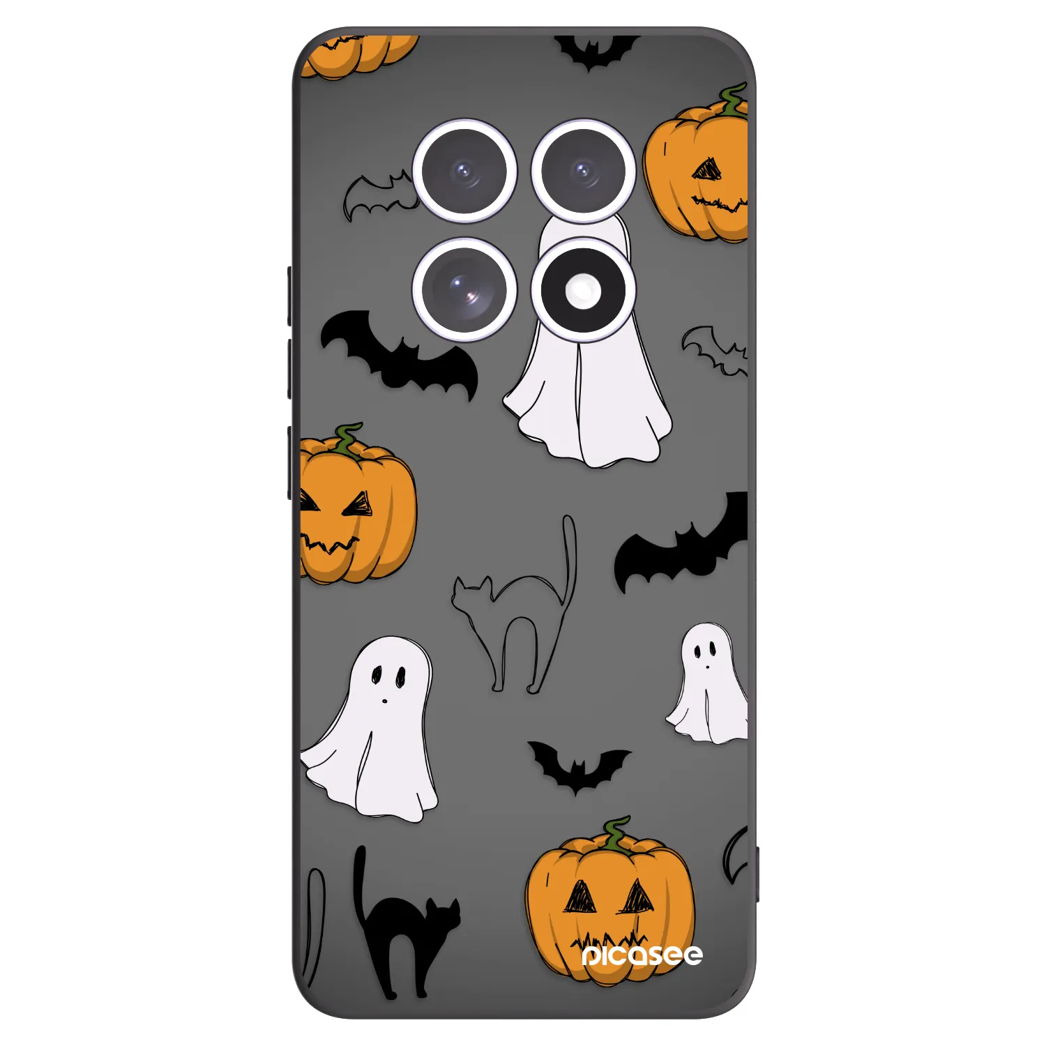 Picasee Xiaomi Redmi Note 15 4G Hülle - Schwarzes Silikon - Spooky crew