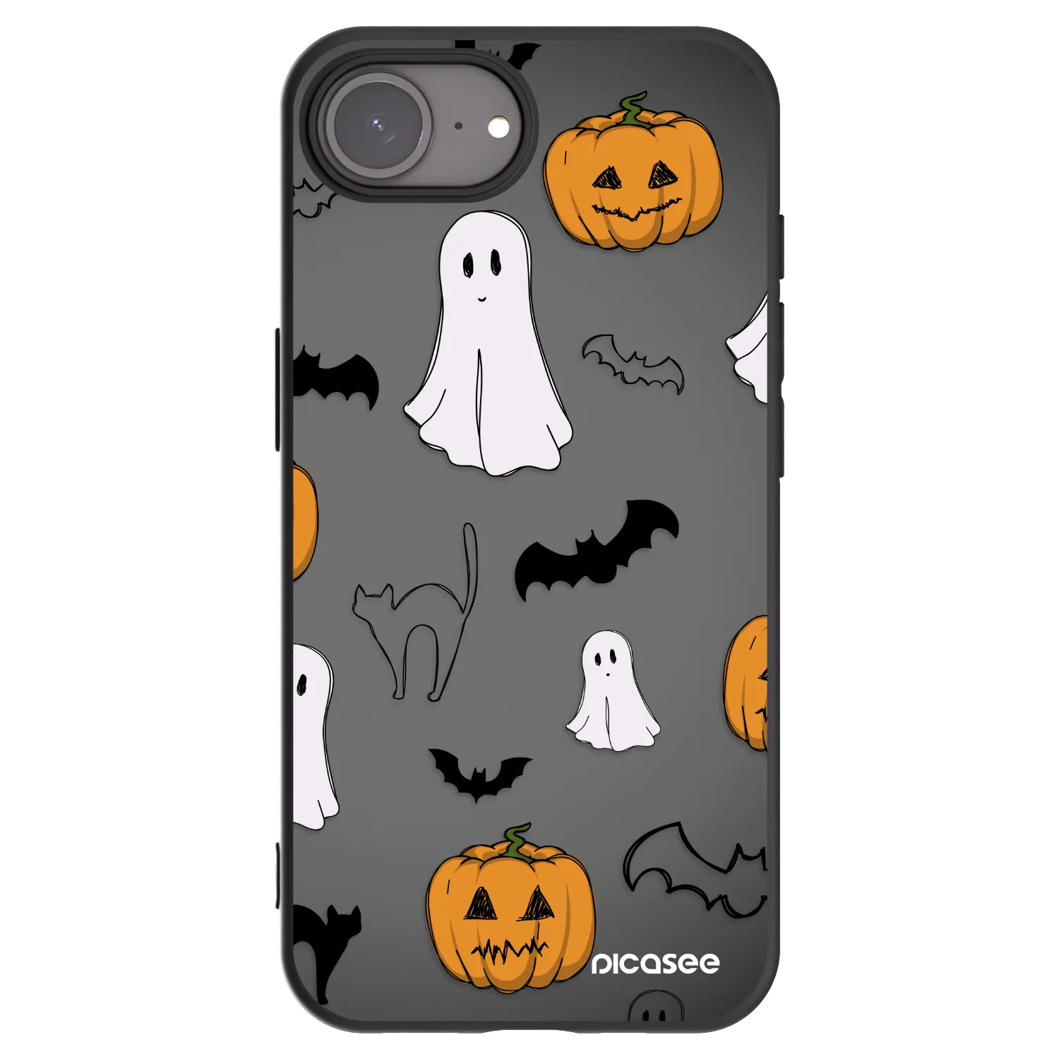 Picasee Apple iPhone 17e Hülle - Schwarzes Silikon - Spooky crew