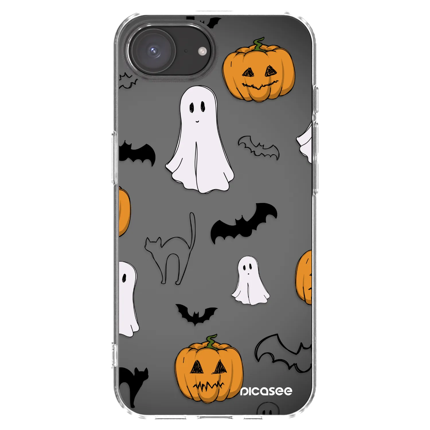 Picasee Apple iPhone 17e Hülle - Transparentes Silikon - Spooky crew