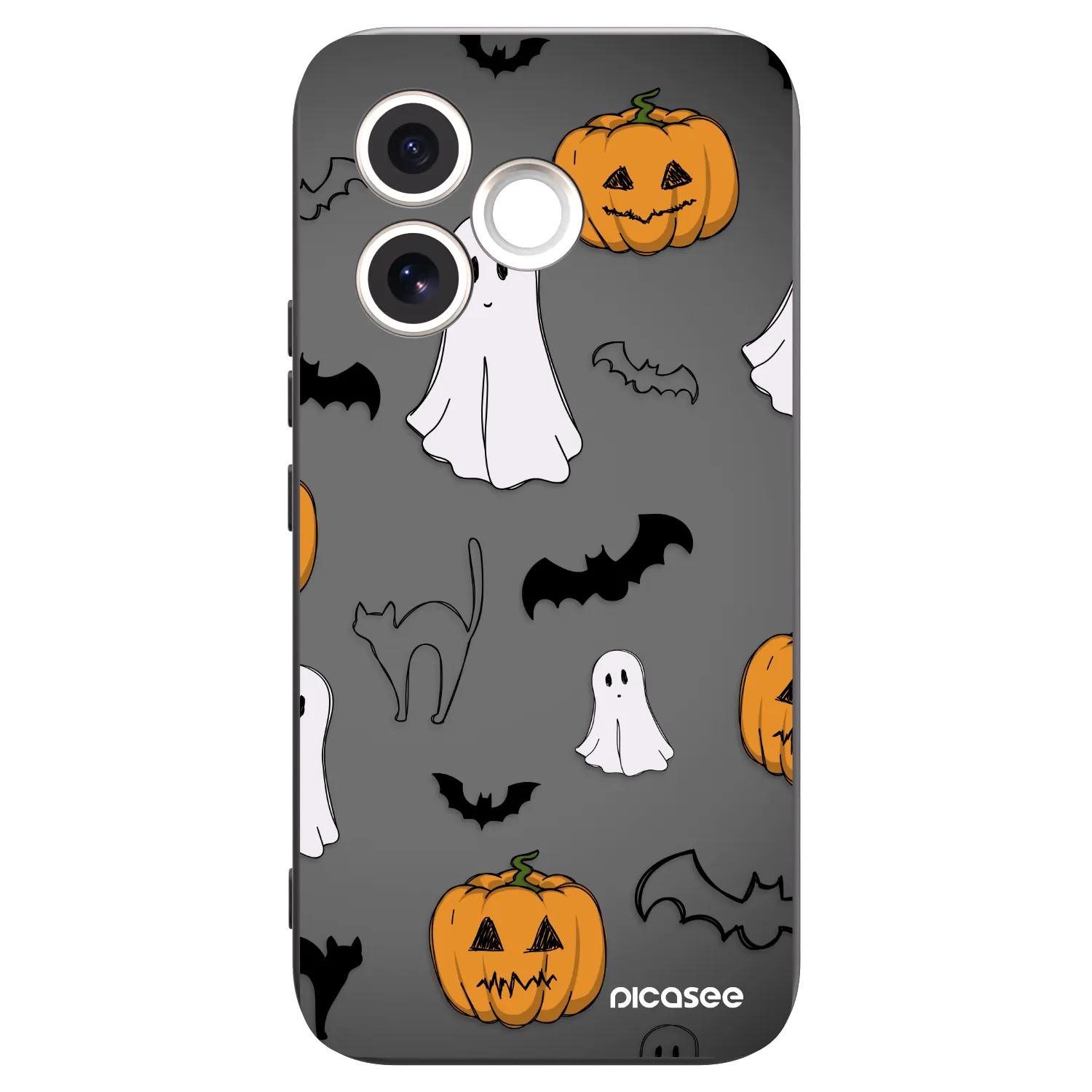 Picasee Honor 600 Lite Hülle - Schwarzes Silikon - Spooky crew