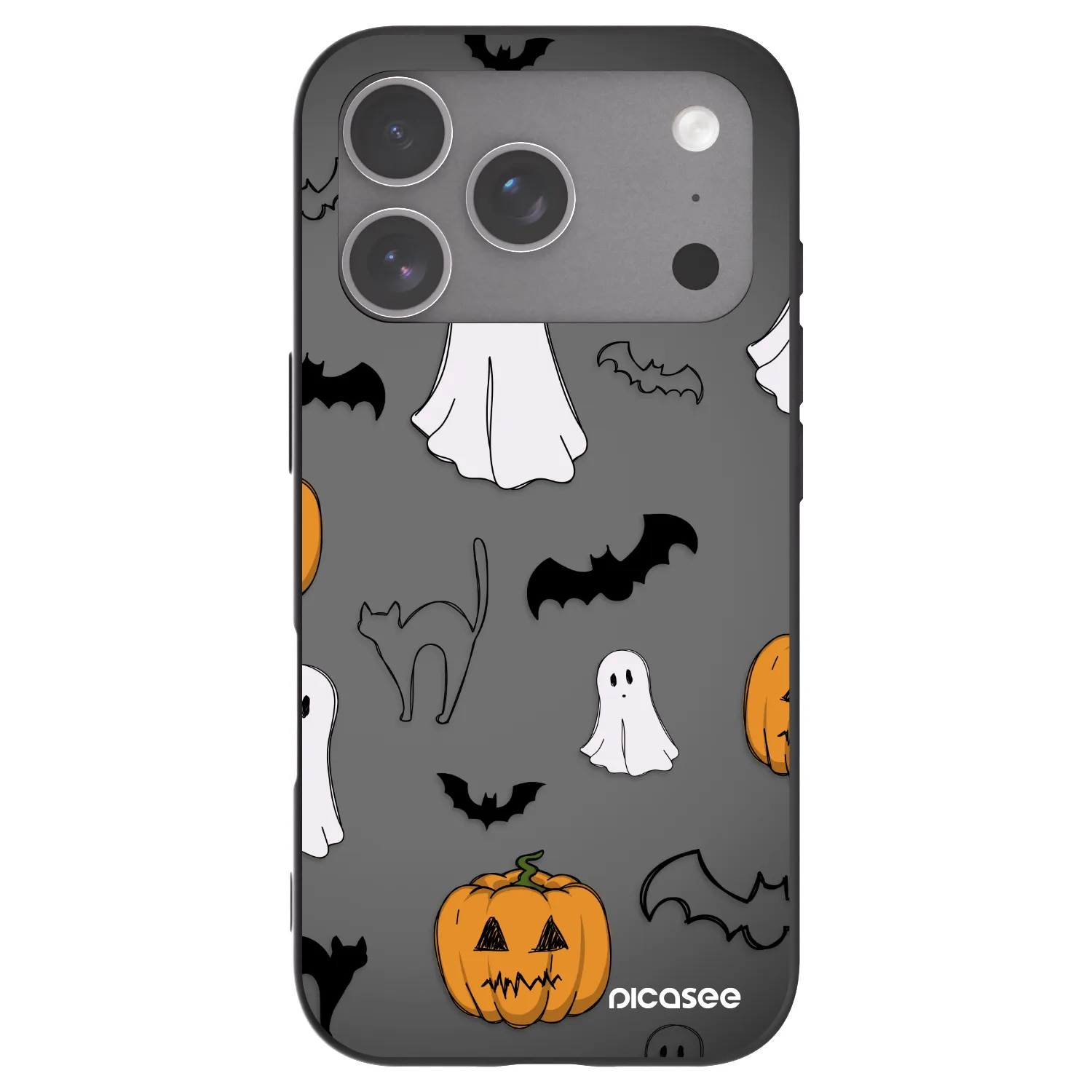 Picasee Apple iPhone 18 Pro Hülle - Schwarzes Silikon - Spooky crew