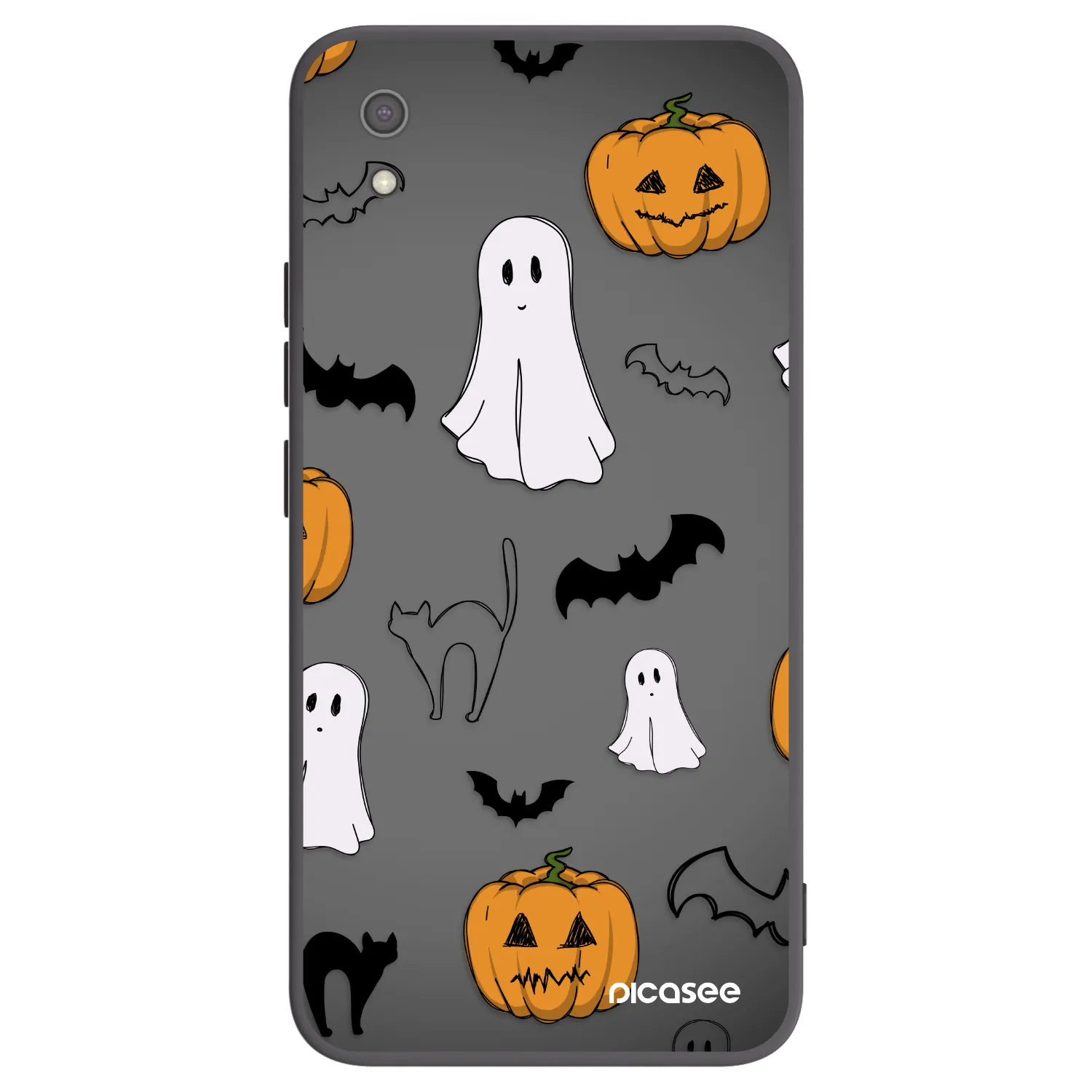 Picasee Xiaomi Redmi 7A Hülle - Schwarzes Silikon - Spooky crew