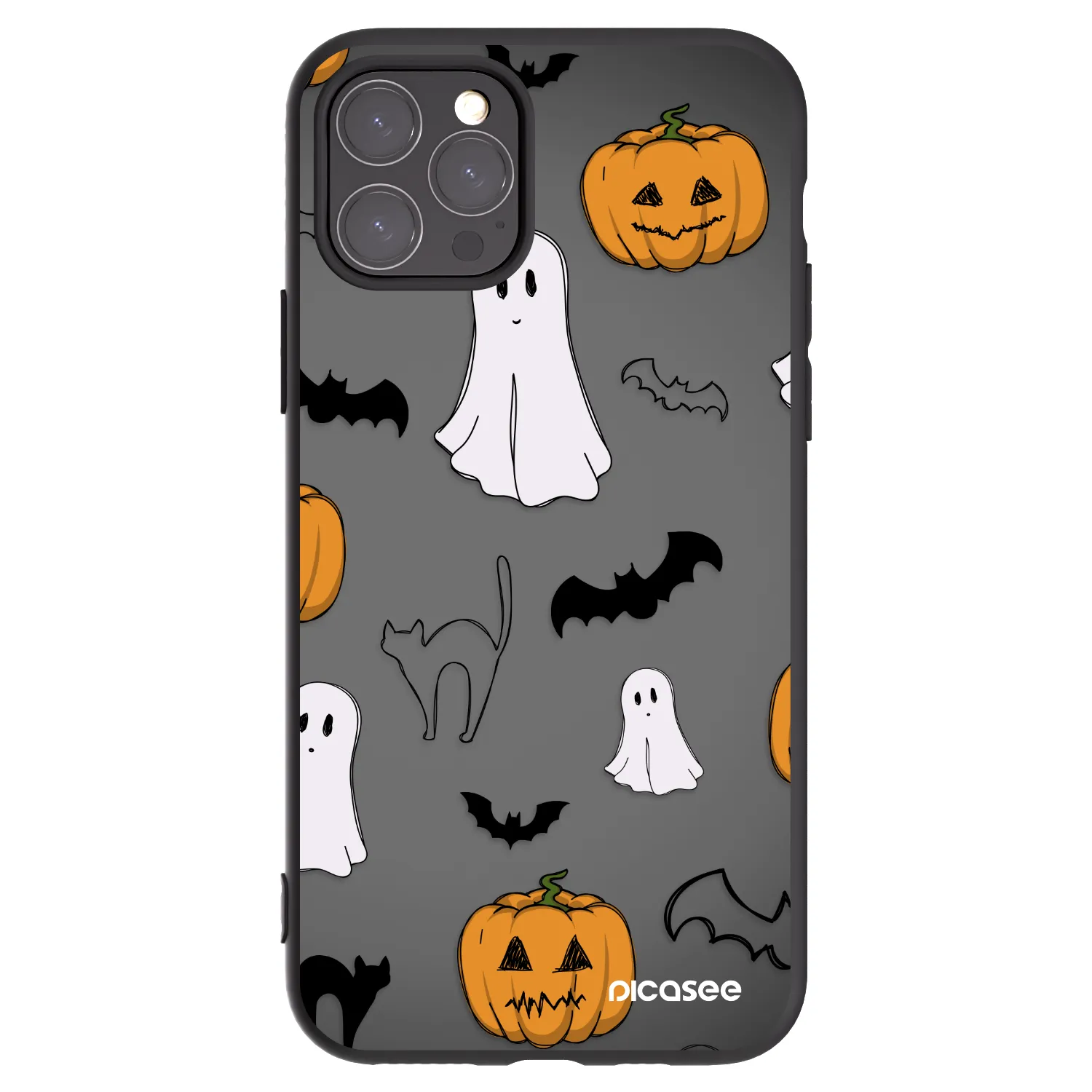 Picasee Apple iPhone 11 Pro Hülle - Schwarzes Silikon - Spooky crew