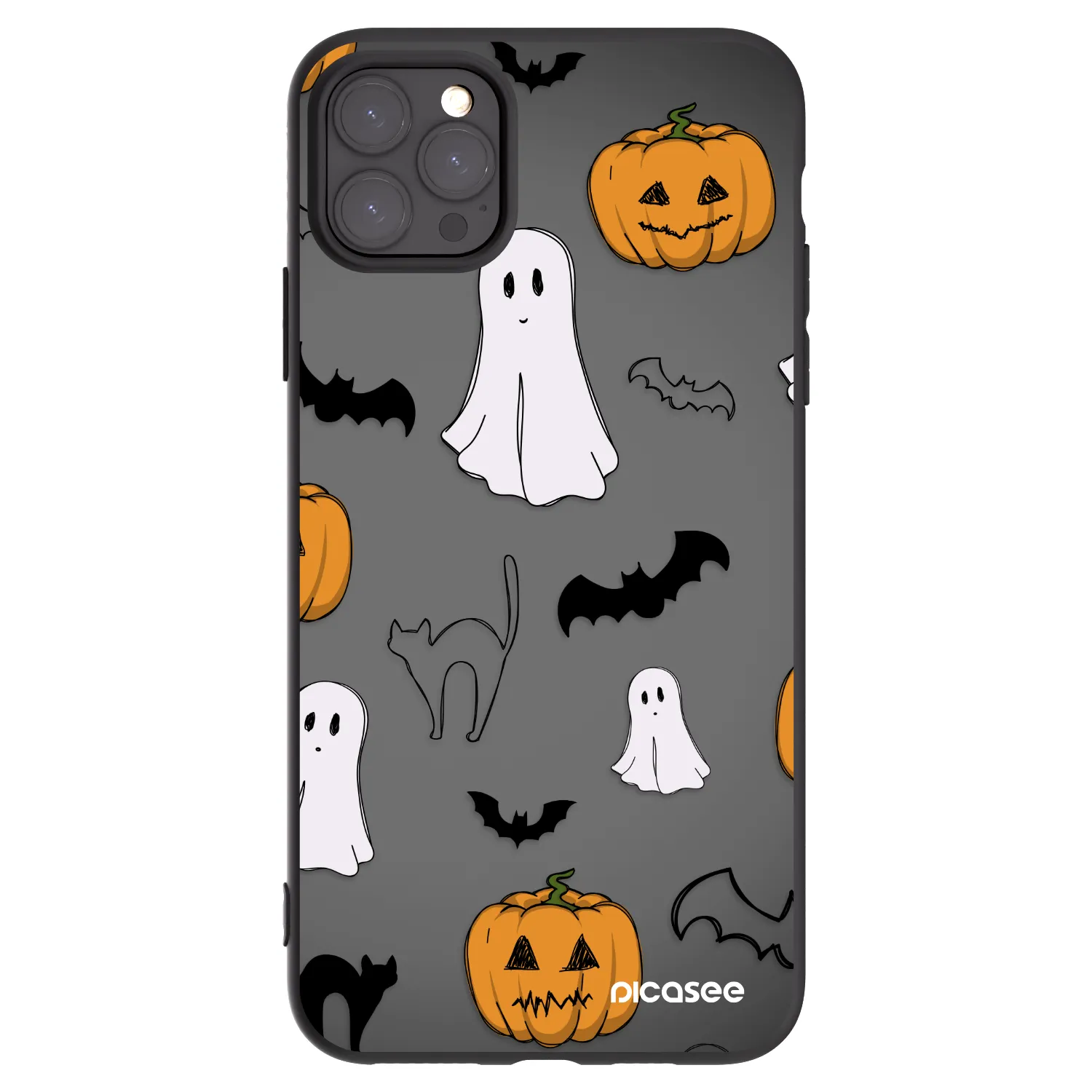 Picasee Apple iPhone 11 Pro Max Hülle - Schwarzes Silikon - Spooky crew
