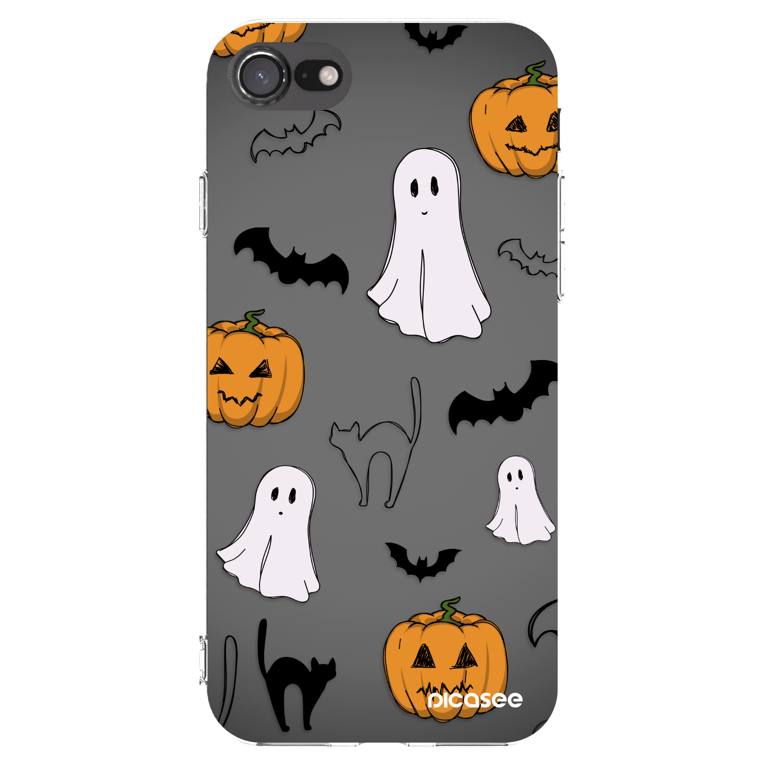 Picasee Apple iPhone 8 Hülle - Transparentes Silikon - Spooky crew