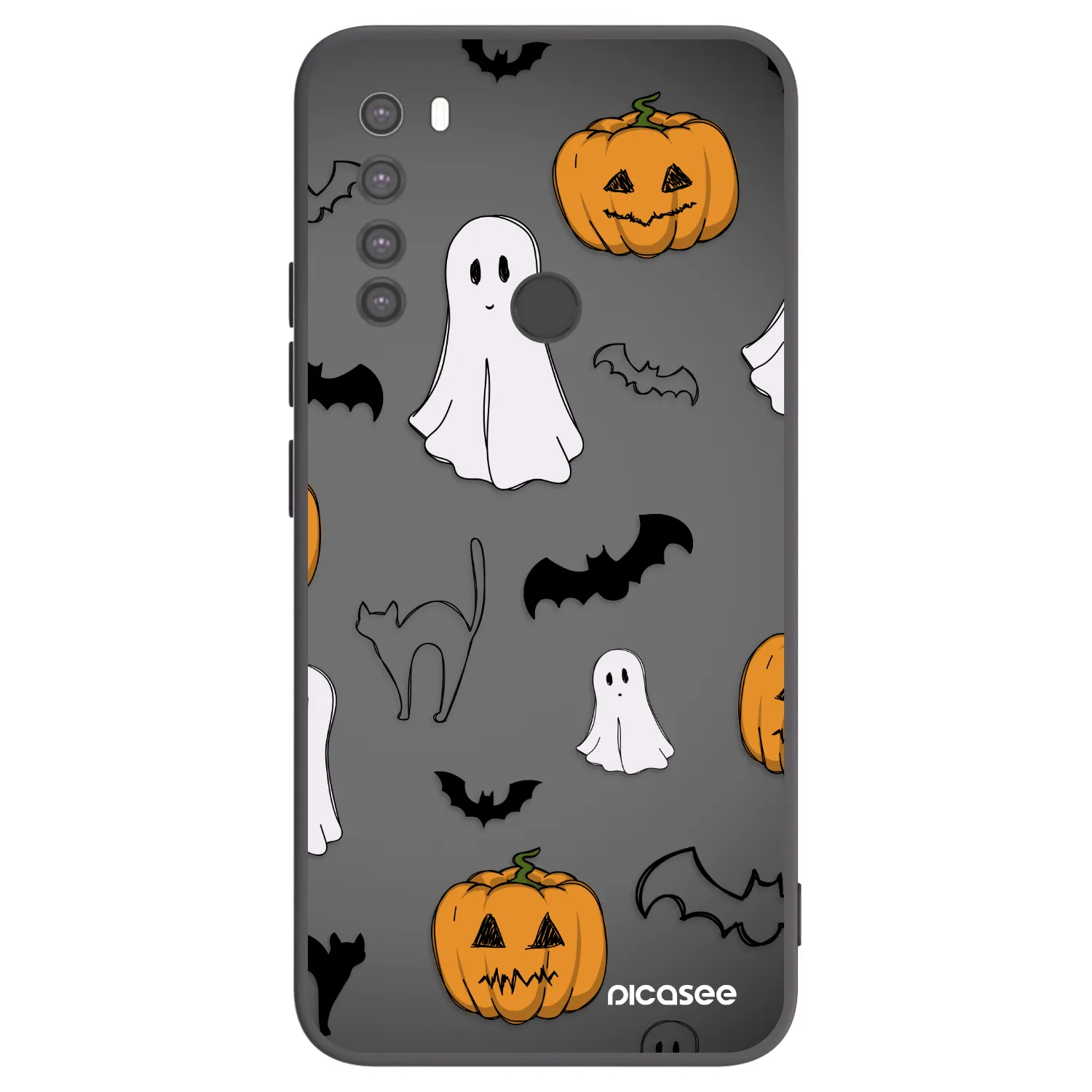 Picasee Xiaomi Redmi Note 8 Hülle - Schwarzes Silikon - Spooky crew