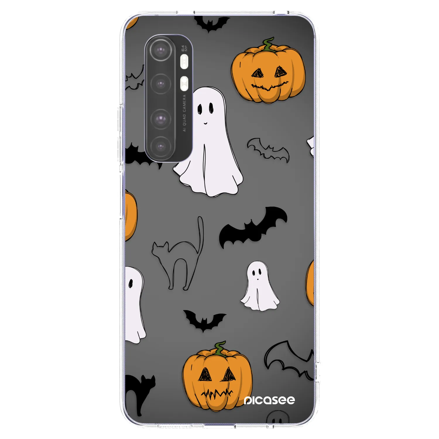 Picasee Xiaomi Mi Note 10 Lite Hülle - Transparentes Silikon - Spooky crew