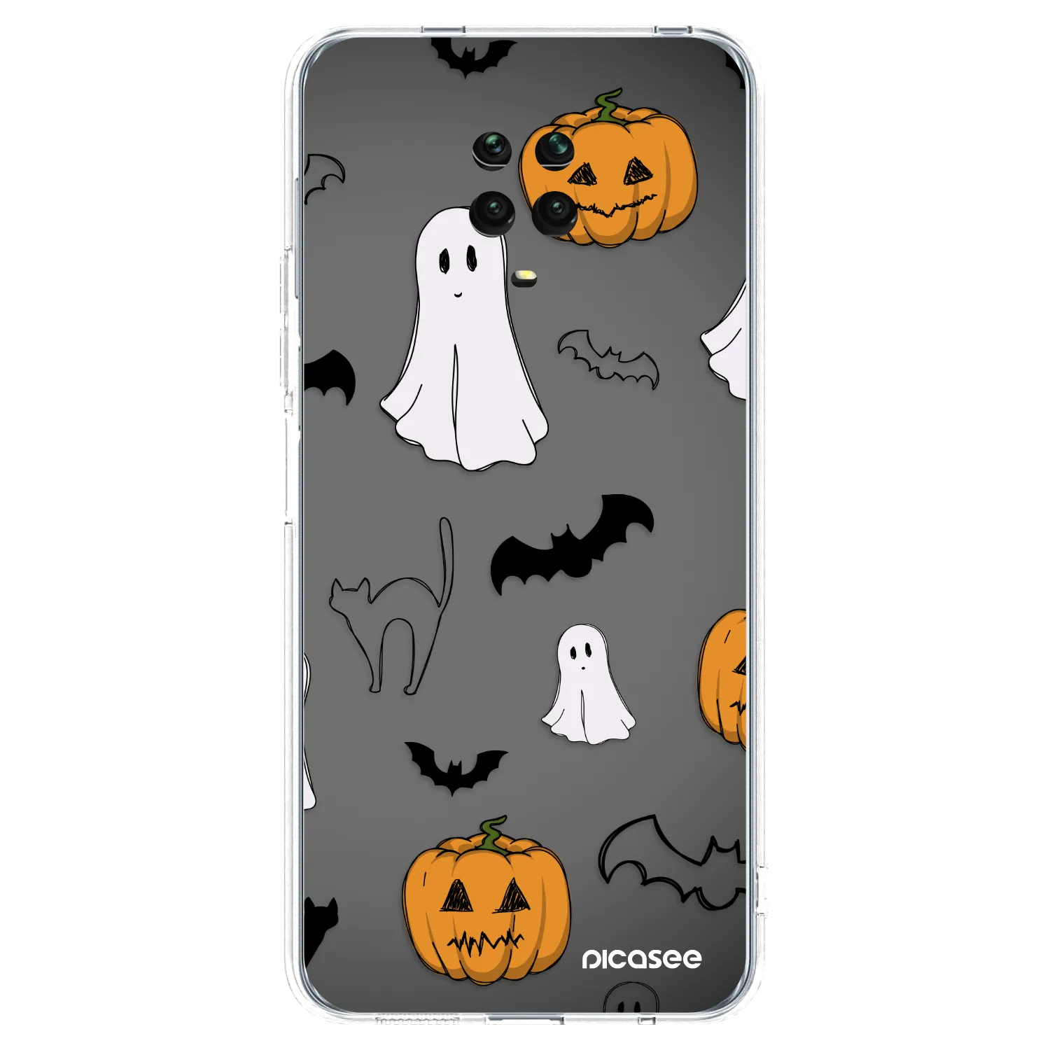 Picasee Xiaomi Redmi Note 9S Hülle - Transparentes Silikon - Spooky crew