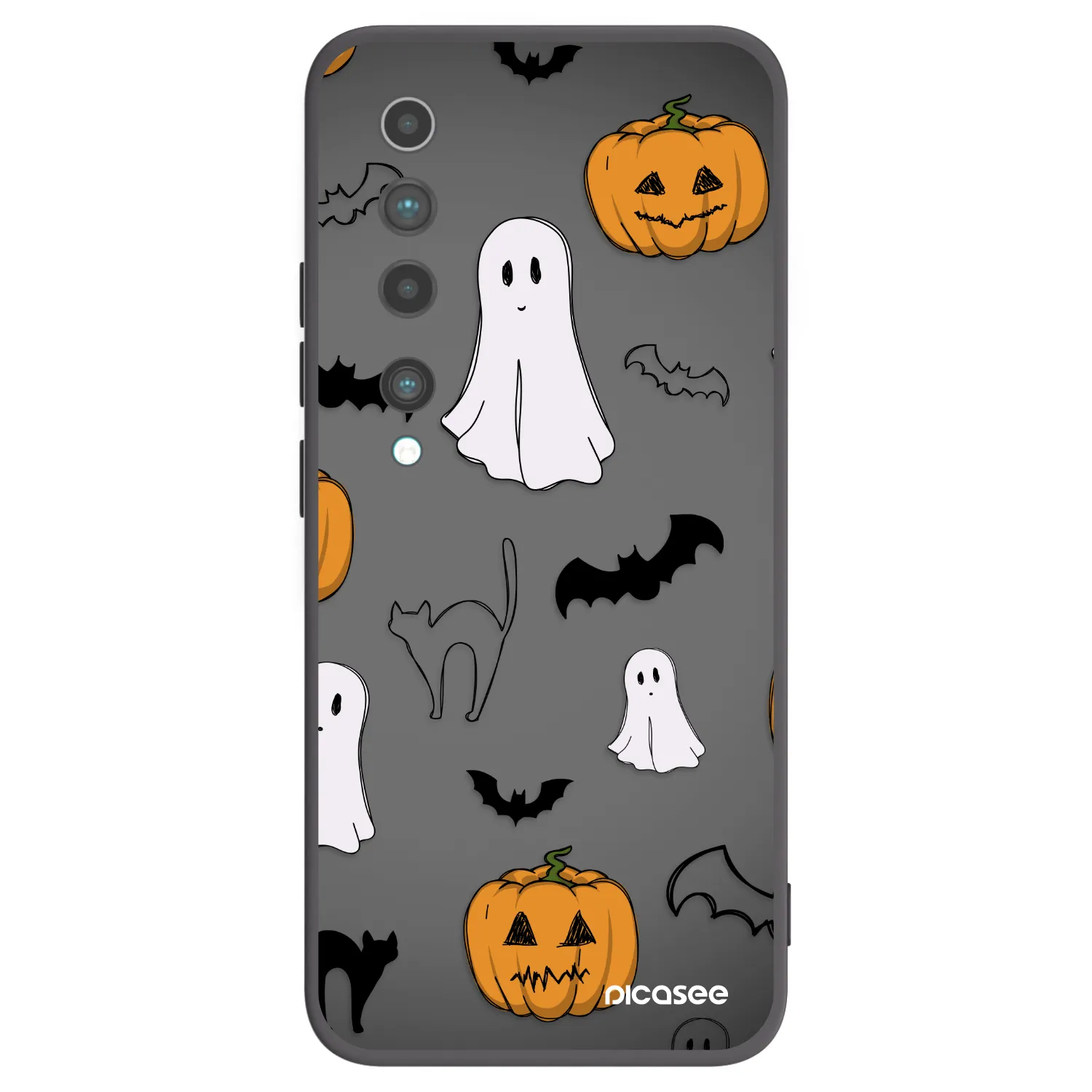 Picasee Xiaomi Mi 10 Hülle - Schwarzes Silikon - Spooky crew