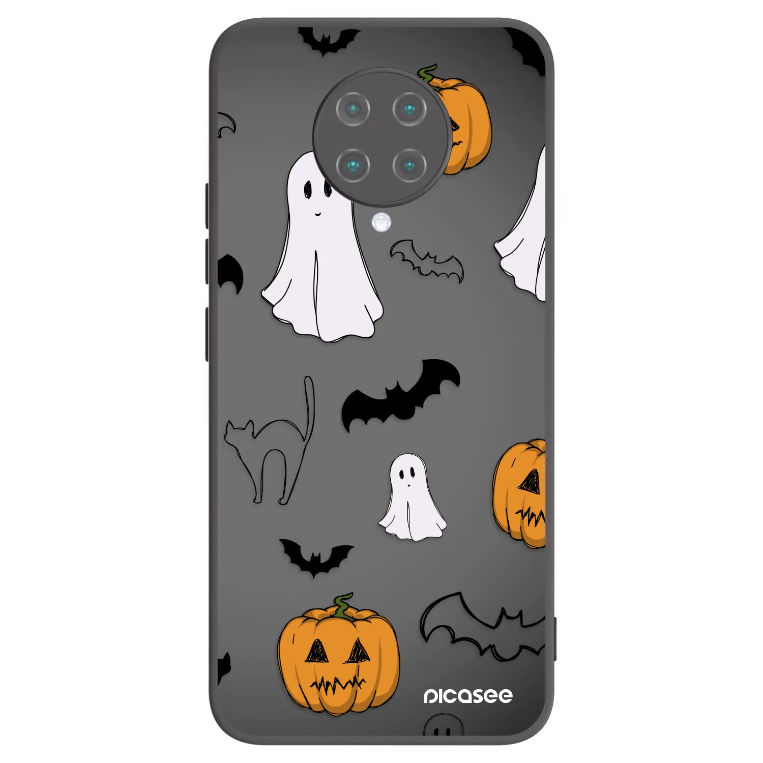 Picasee Xiaomi Poco F2 Pro Hülle - Schwarzes Silikon - Spooky crew
