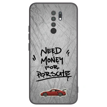 Picasee Xiaomi Redmi 9 Hülle - Schwarzes Silikon - Grey Drift