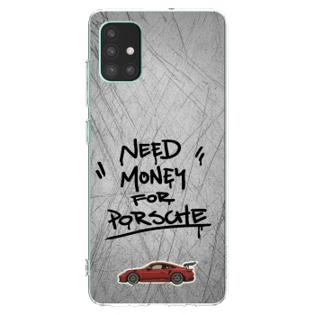 Picasee Samsung Galaxy M51 M515F Hülle - Transparentes Silikon - Grey Drift
