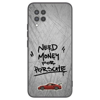 Picasee Samsung Galaxy A42 A426B Hülle - Schwarzes Silikon - Grey Drift