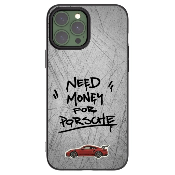 Picasee Apple iPhone 13 Pro Max Hülle - Schwarzes Silikon - Grey Drift