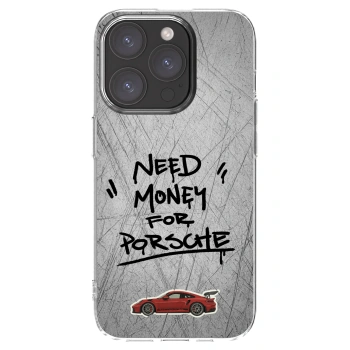 Picasee Apple iPhone 15 Pro Hülle - Transparentes Silikon - Grey Drift